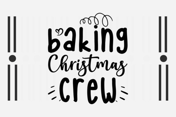 Baking Christmas Crew SVG Pot Holder Graphics for Crafts