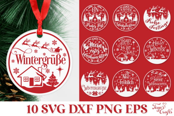 German Christmas Ornament SVG Plotter for Crafts and Graphics