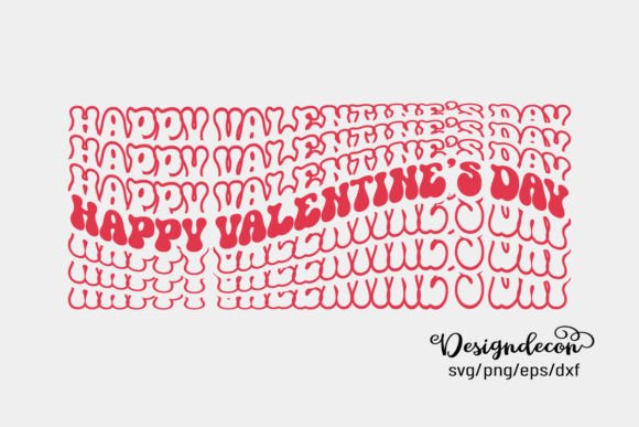 Happy Valentine’s Day Retro Groovy Svg for Crafts and Graphics