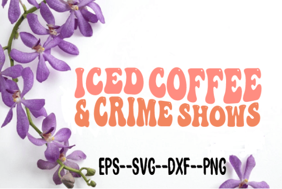 Iced Coffee Crime Shows Wavy Svg – A Graphic Design Asset for Crafts