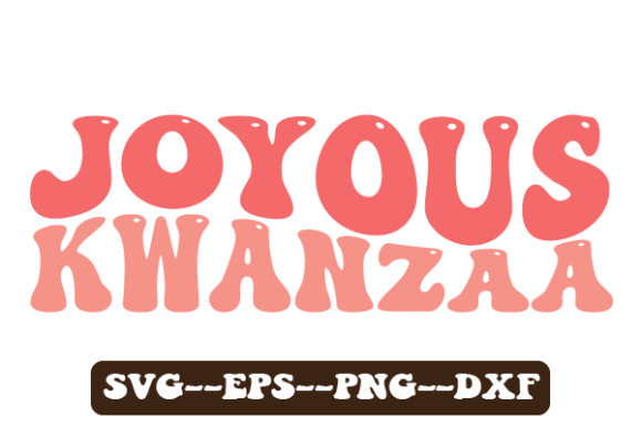 Joyous Kwanzaa Retro Wavy Svg for Crafts and Graphics