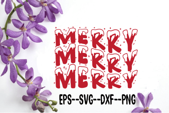MERRY Christmas Retro Wavy Svg for Crafts and Graphics