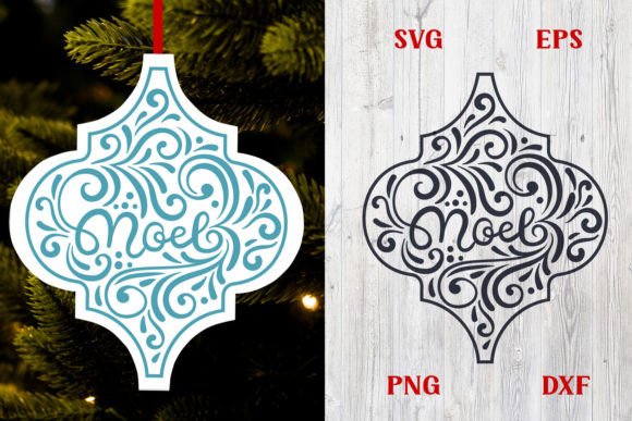 Noel Christmas Arabesque SVG for Crafts and Graphics