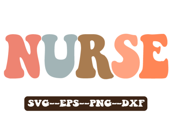 Nurse Retro Wavy Svg Sublimation Design for Graphics and Crafts