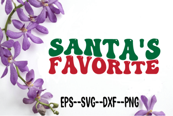 Santa's Favorite Christmas Wavy SVG for Crafts and Graphics